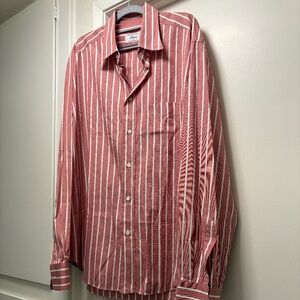 Brioni striped 100% cotton dress shirt - size XL
